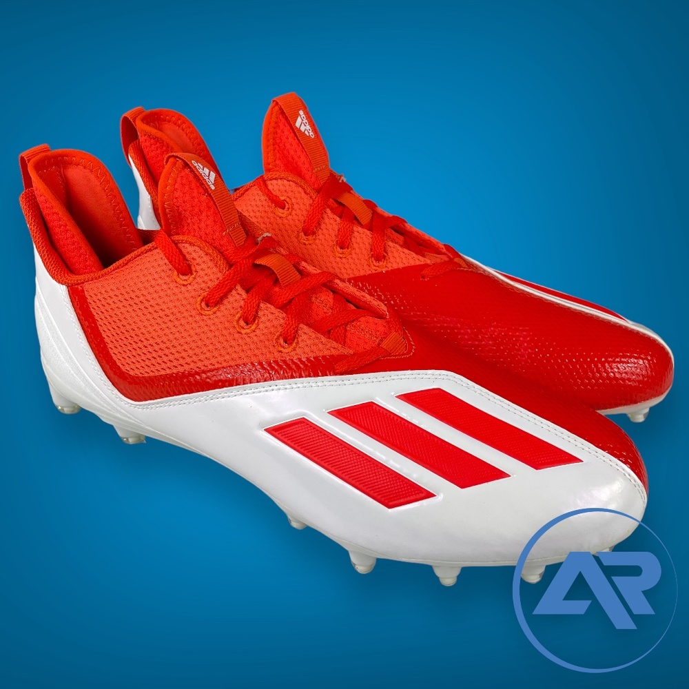 NEW ADIDAS Adizero 21 Orange White Football Cleats Men's Size 13 GW2944